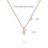 Solid 925 Sterling Silver Initial Crystal Personalised Alphabet Letter Necklace Rose Gold Filled